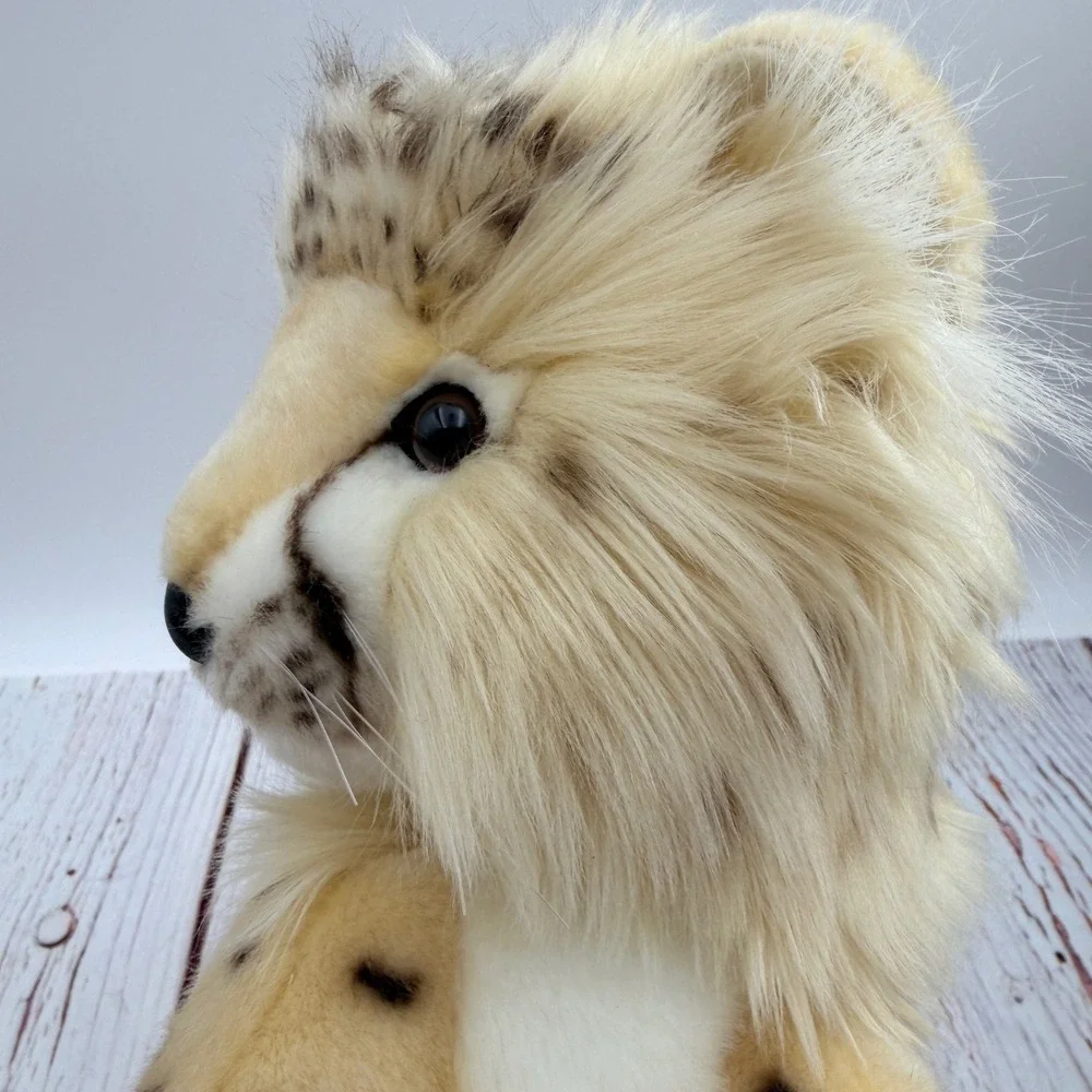 Hansa Creation Cheetah Cub Plush Realistic Spotted Sitting Stuffed Animal Read *